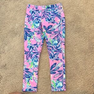Lilly Pulitzer Luxletic Pink and Blue Floral Leggings